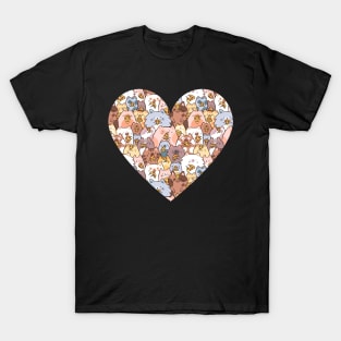 Cat pizza party party in a heart T-Shirt